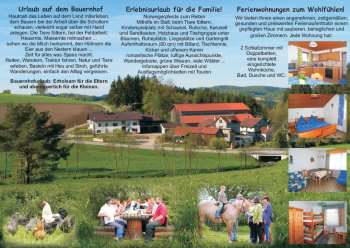 Flyer für Urlaub auf dem Bauernhof in Bayern im Bayerischen Wald