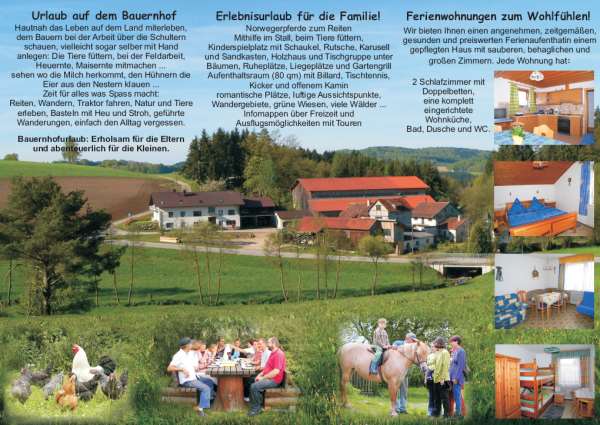 Flyer Erstellen Bauernhof Bauernhofurlaub Bayern BayerischerWald Oberpfalz