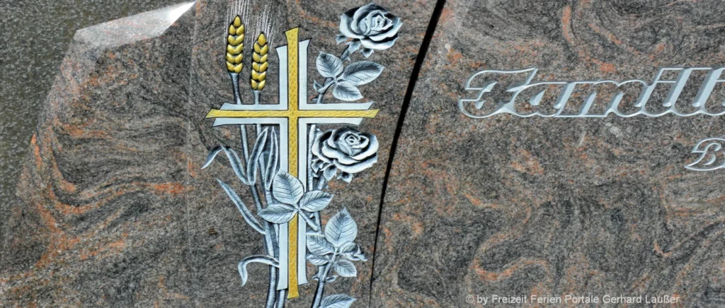Grabstein mit Kreuz Muster Vorlagen Trauertexte bei Todesfall - Grabstein Trost spenden