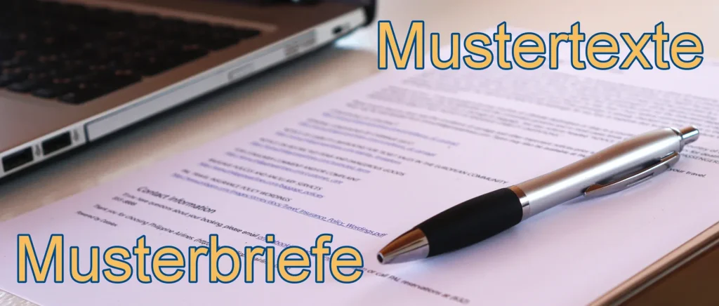 Gratis Musterbriefe und Textbeispiele kostenlose Mustertexte und Vorlagen